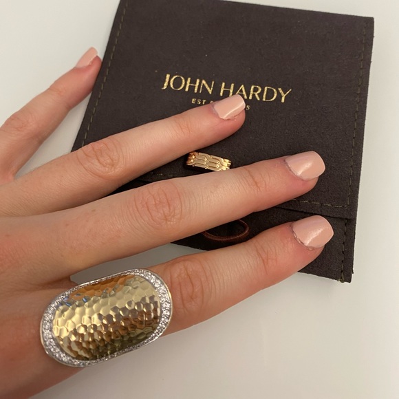 John Hardy 18k yellow gold diamond ring - Picture 2 of 9